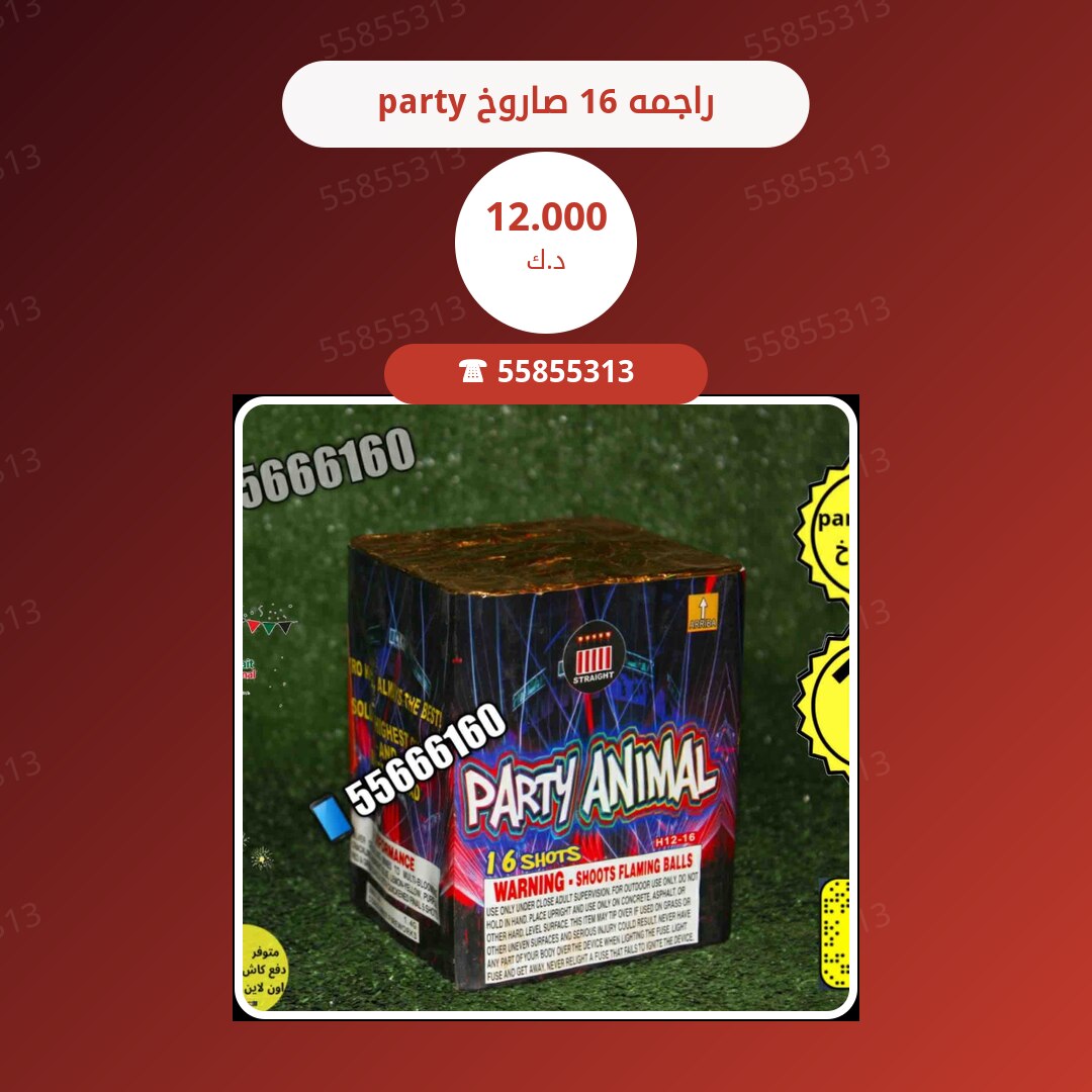 راجمه 16 صاروخ party في الكويت: السعر والتفاصيل